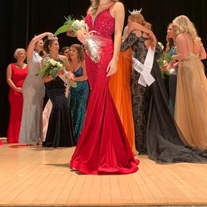 Ellie Wilde liquid bead gown